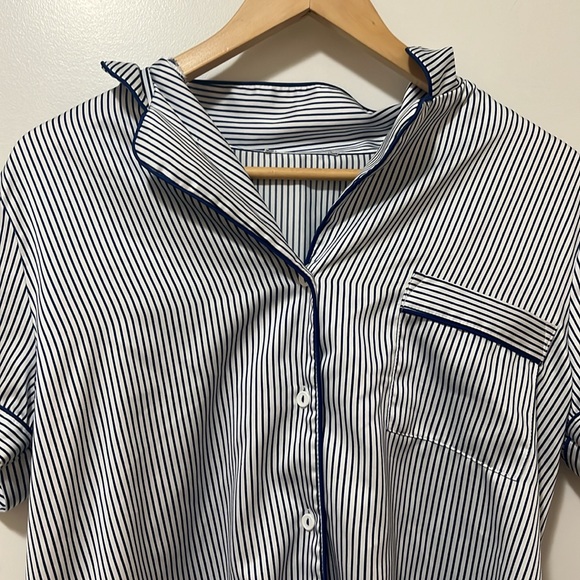 Vintage stripped PJ set - Blue & White - Women’s M/L - Picture 3 of 10